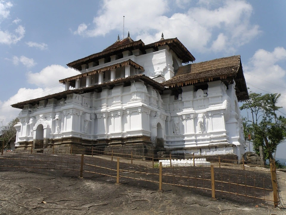 Temple steps and stone carvings